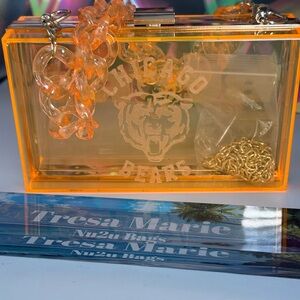 Chicago Bears Orange Clear Acrylic bag
